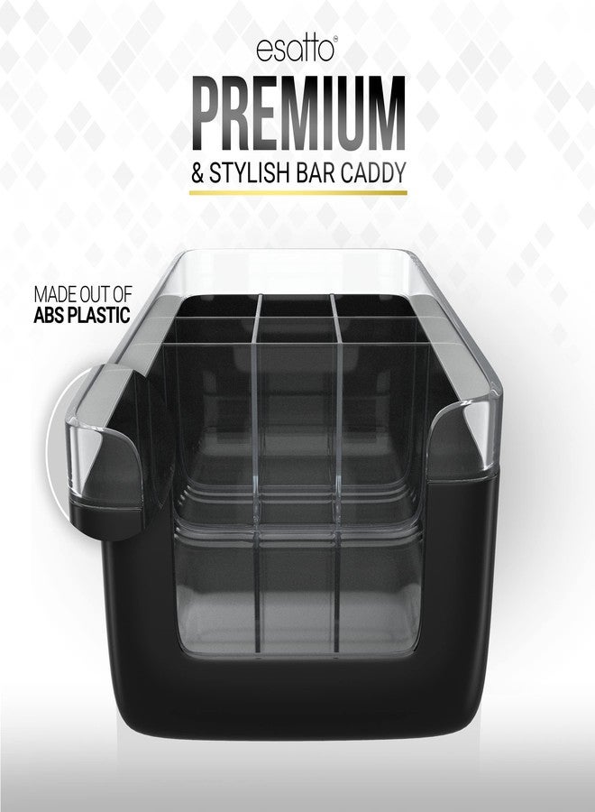 Esatto Professional Bar Products Premium Bar Caddy (Black), Used to Easily Organize Bar Items and Workspace, With Additional 12 Pourers For Precision Pouring and 12 Pourer Covers - Image 5